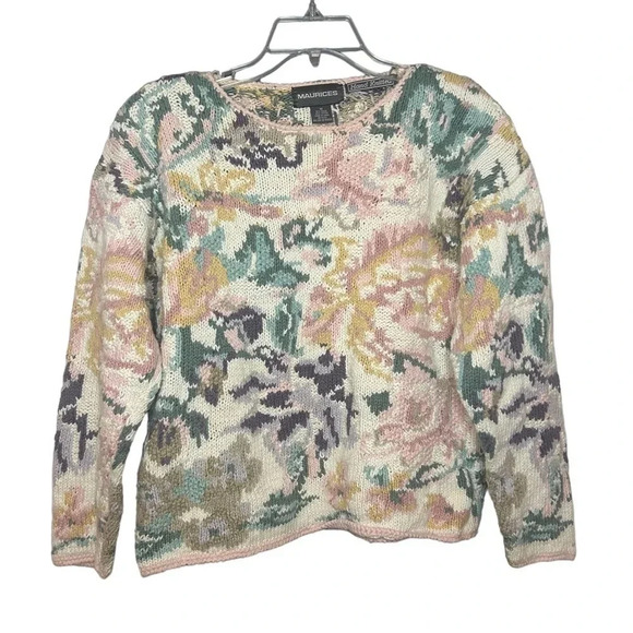 Vintage Y2K 90s sweater Maurice’s knit women’s size medium - Picture 13 of 14